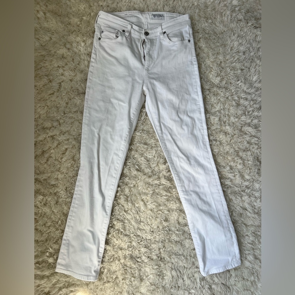 $269 AG Mari High rise slim straight jeans 27R